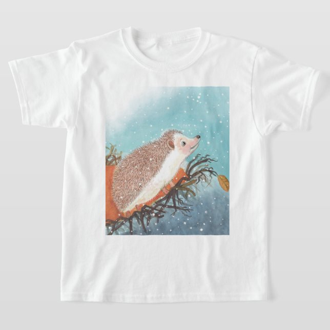 Camiseta Erizo y primeros copos de nieve (Distribución)