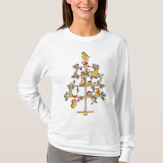 Camiseta Erizos del árbol de navidad (Anverso)