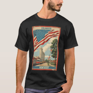 Camiseta Erlanger Kentucky Usa Vintage Travel Tourism