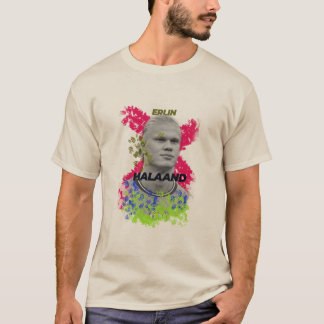 Camiseta Erling Haaland Gráfico Floral Fanático de Fútbol B