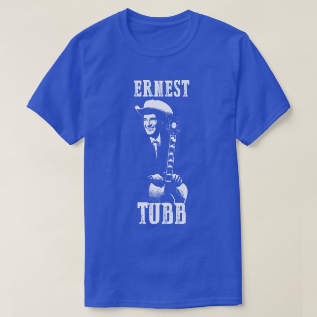 Camiseta Ernest Tubb El Esténcil Blanco1 (Diseño del anverso)