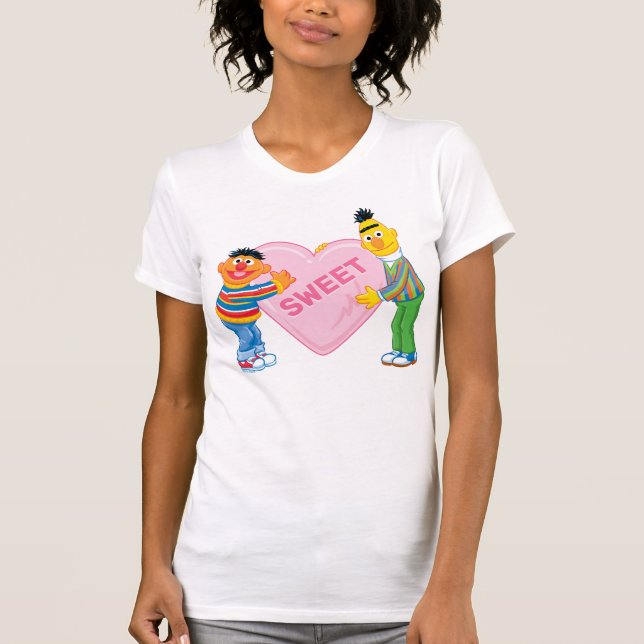 Camiseta Ernie y Bert Corazón de San Valentín (Anverso)