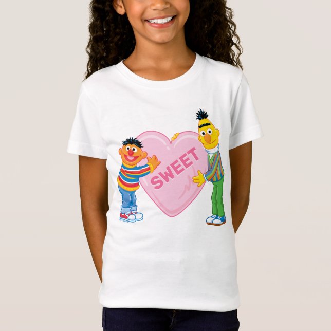 Camiseta Ernie y Bert Corazón de San Valentín (Anverso)