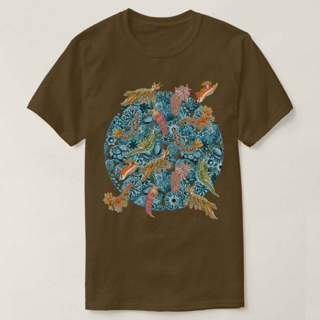 Camiseta Ernst Haeckel Nudibranch se escurre por Cerulean S (Diseño del anverso)