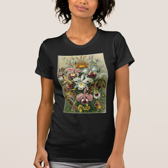 Camiseta Ernst Haeckel - Orquídea (Anverso)