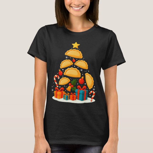 Camiseta Erogi Lish Food Land Christmas Tree Xmas Long Slee (Anverso)