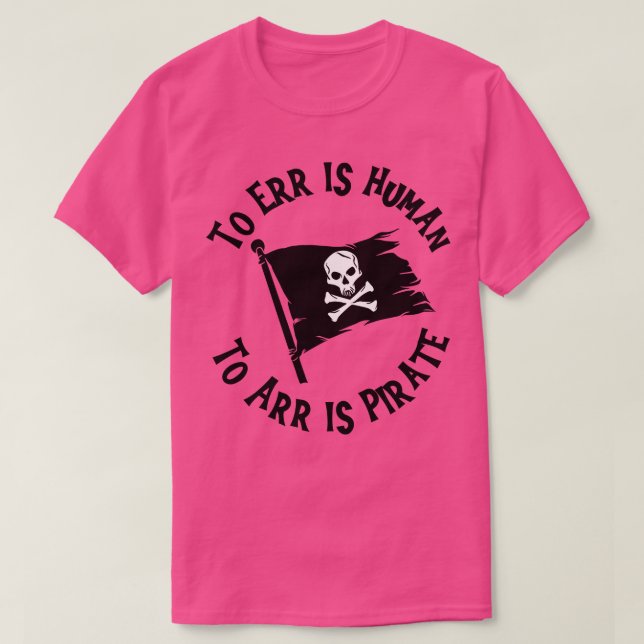 Camiseta Err es humano para Arr es pirata (Diseño del anverso)