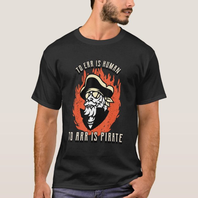 Camiseta Err es humano para Arr es pirata pirata (Anverso)