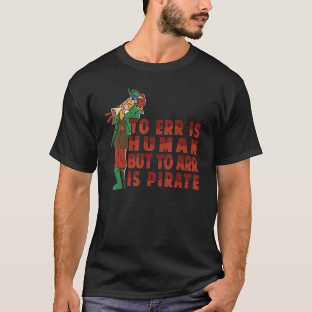 Camiseta Err Es Humano Pero Arr Es El Loro Pirata (Anverso)