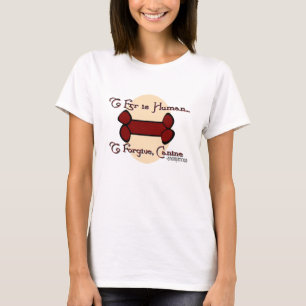 Camiseta Errar es humano, PERDONAR A BROWN CANINO