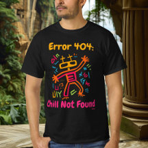 Error 404 Chill Not Found Pop Art Robot Color Neon