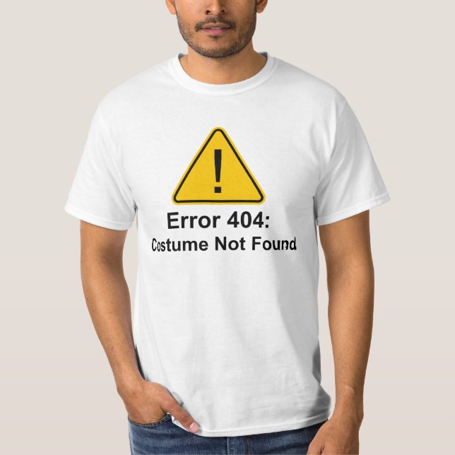 Camiseta Error 404 Costume de Halloween no encontrado (Anverso)