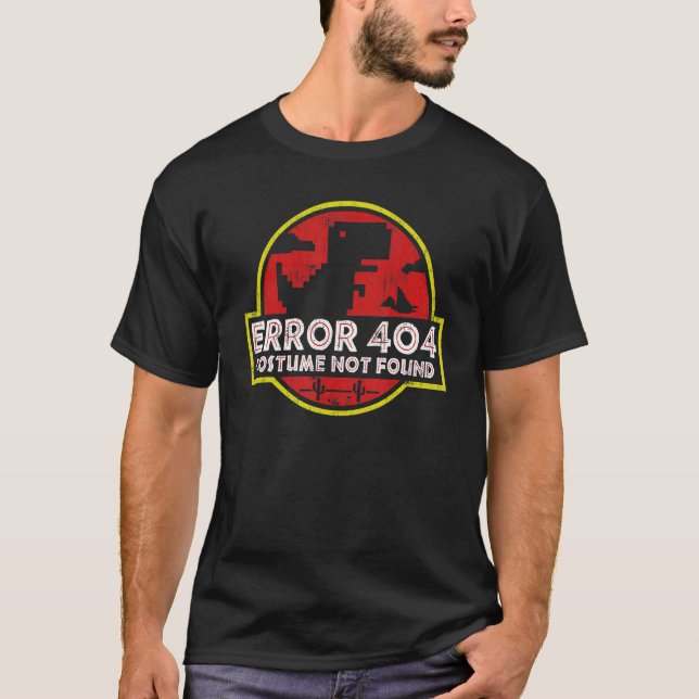 Camiseta Error 404 Costume de Halloween No Encontrado Inter (Anverso)