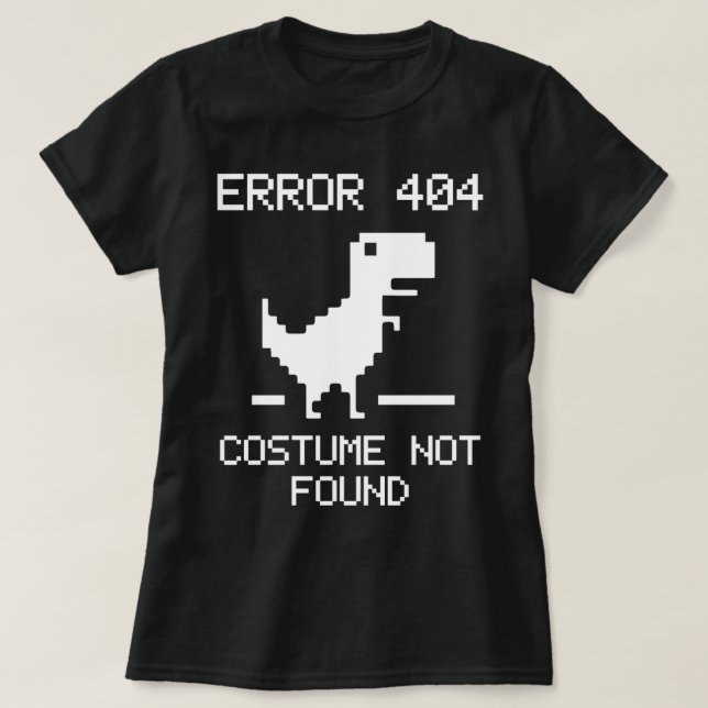 Camiseta Error 404 Costume No Encontrado (Diseño del anverso)