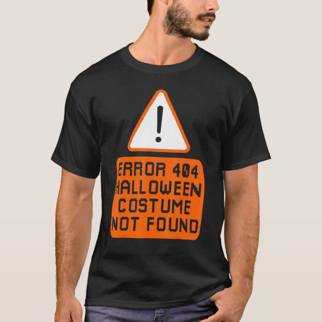 Camiseta Error 404 Costume No Encontrado Codificación Hallo (Anverso)