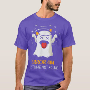 Camiseta Error 404 Costume No Encontrado Gracioso Halloween