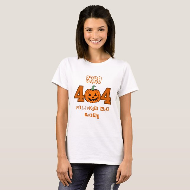 Camiseta Error 404 Costume no encontrado Halloween para muj (Anverso completo)