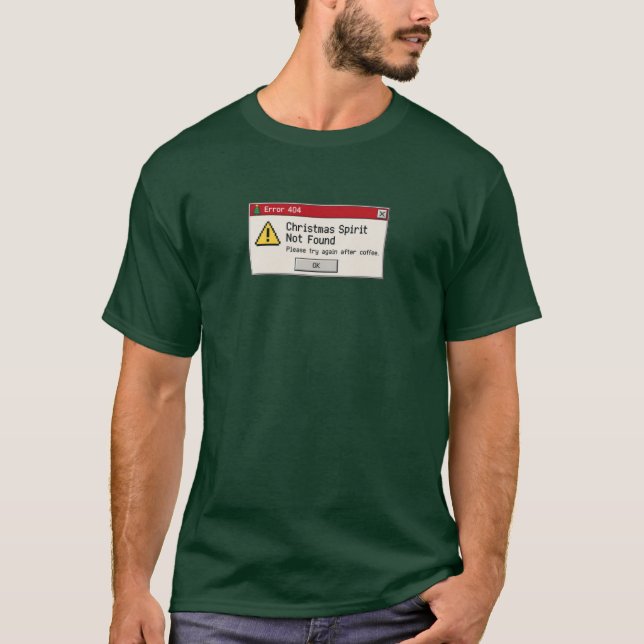 Camiseta Error 404 de Navidad (Anverso)
