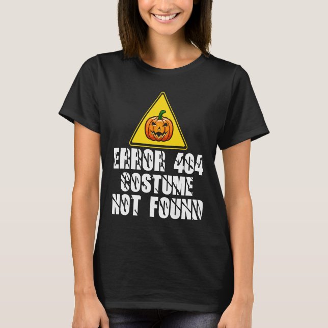 Camiseta Error 404 del programador del equipo No se encontr (Anverso)