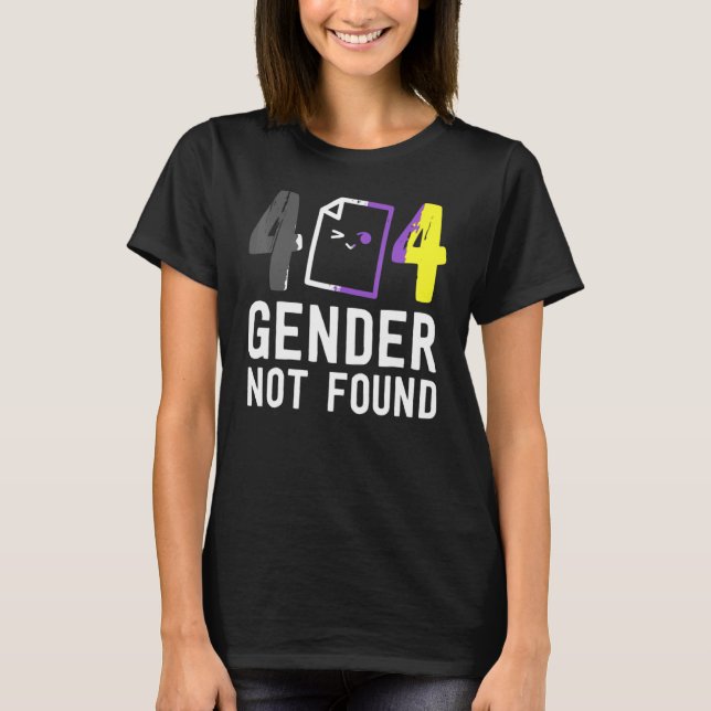 Camiseta Error 404 Género No Lgbt Encontrado Sexo Orgullo N (Anverso)