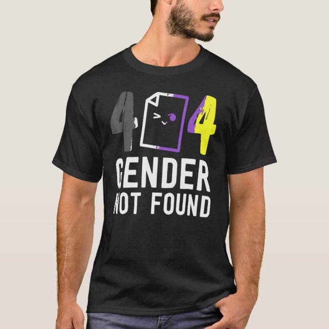 Camiseta Error 404 Género No Lgbt Encontrado Sexo Orgullo N (Anverso)
