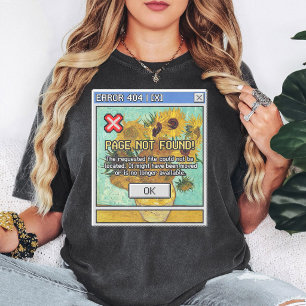 Camiseta Error 404 Girasoles Glitch Art de Van Gogh