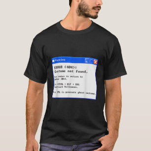 Camiseta Error 404 Halloween Costume Not Found