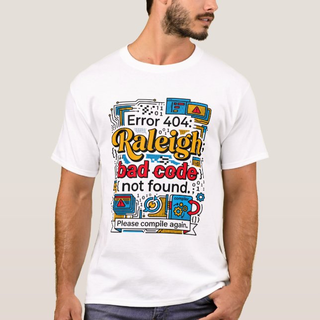 Camiseta Error 404 Tema de código de programación informáti (Anverso)