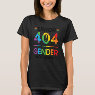Camiseta Error Agender Non Binary Pride 404 Género Not Foun