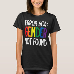 Camiseta Error Agender Non Binary Pride 404 Género Not Foun