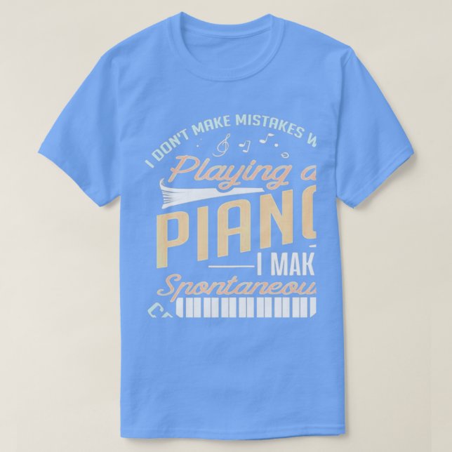 Camiseta Error Al Jugar Un Piano (Diseño del anverso)