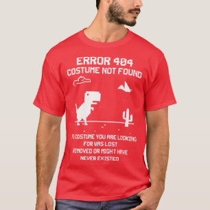Camiseta Error de dinosaurio 404 Costume no encontrado Códi