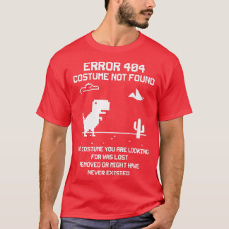 Camiseta Error de dinosaurio 404 Costume no encontrado Códi