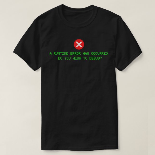 Camiseta Error de equipo para Diseñador de juegos de progra (Diseño del anverso)