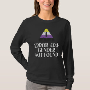 Camiseta Error de género no binario no encontrado No binar