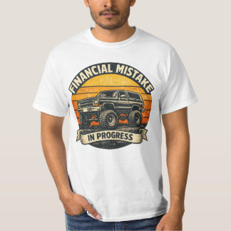 Camiseta Error Financiero en Progreso Camión Retro Divertid