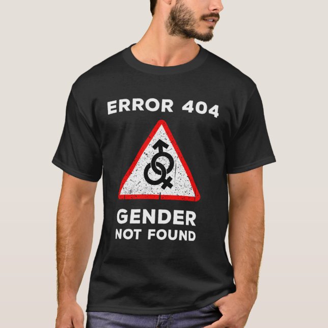 Camiseta Error gracioso 404 Género no encontrado regalo Agé (Anverso)