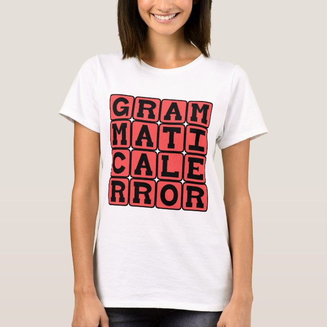 Camiseta Error gramatical, error de gramática (Anverso)