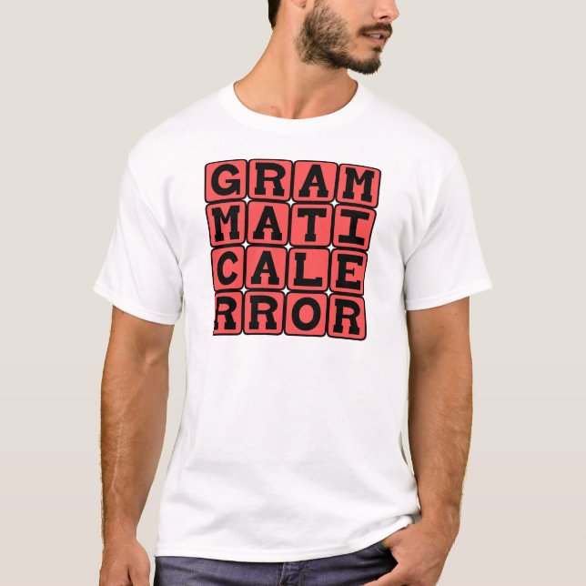 Camiseta Error gramatical, Falta de gramática (Anverso)