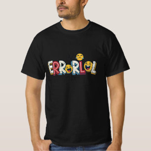 Camiseta ERROR! LOL: Humor holgazán para la era digital