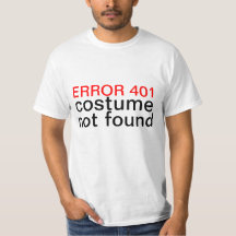 Error no encontrado 401 del traje de Halloween