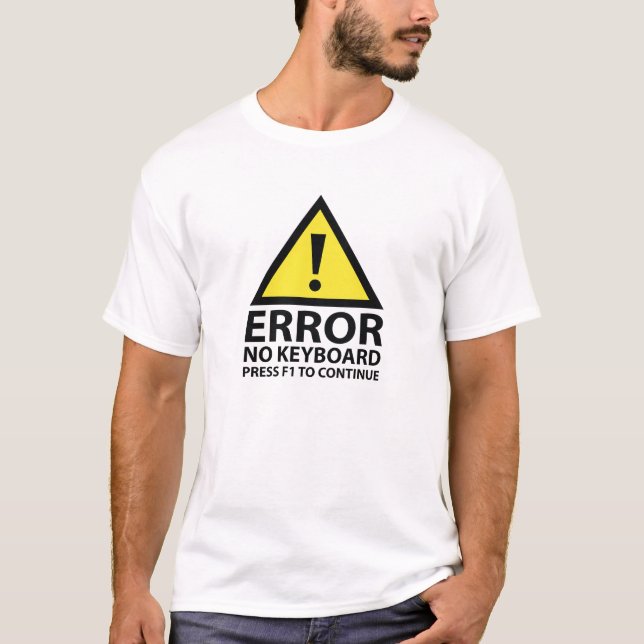 Camiseta Error No Keyboard Presione F1 Para Continuar (Anverso)