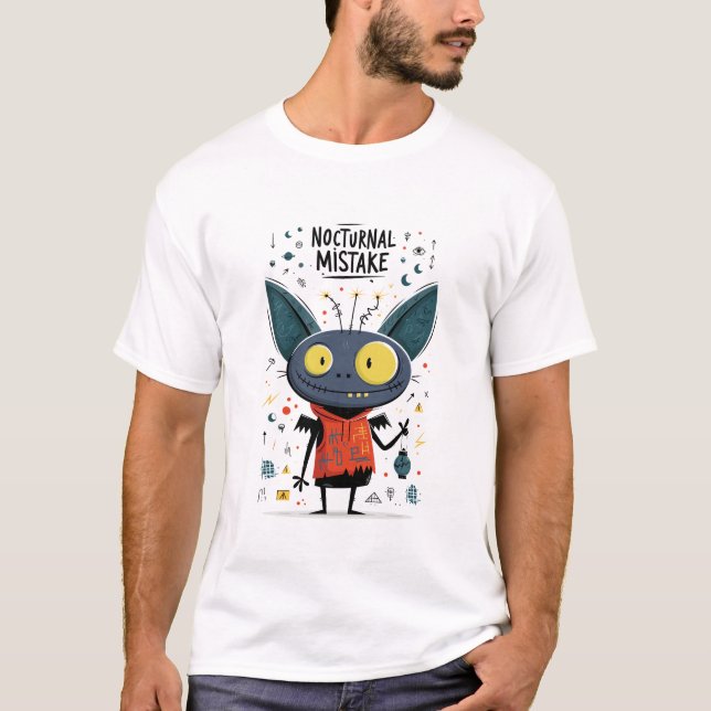 Camiseta Error Nocturno Personaje de Alien Vampiro Divertid (Anverso)
