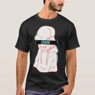 Camiseta Error retro 3D del Chica hipster japonés