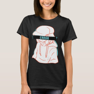 Camiseta Error retro 3D del Chica hipster japonés