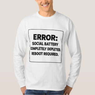 Camiseta Error Social Brutalista Batería Agotada