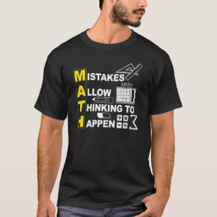 Camiseta Errores De Matemáticas De Maestros Permiten Pensar