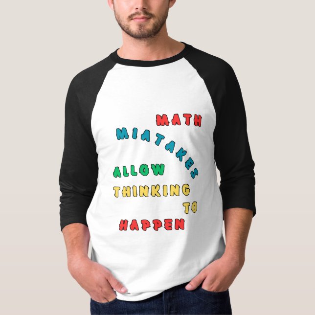 Camiseta Errores matemáticos permiten pensar (Anverso)