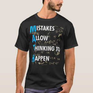 Camiseta Errores Matemáticos Permiten Pensar En Matemáticas