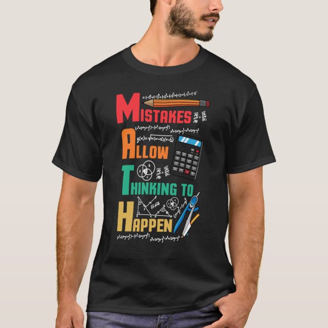 Camiseta Errores matemáticos permiten pensar en matemáticas (Anverso)
